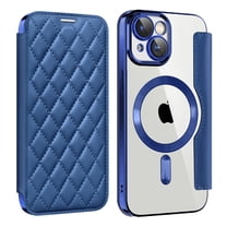 for iPhone 13 Case Compatible with Magsafe, Slim Fit Flip Protective PU Leather Wallet Case with RFID Blocking Card Slot Build-in Len Protector for iPhone 13, Royalblue