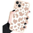 thumbnail image 1 of for iPhone 13 Case Cow Print Cute Pattern + Screen Protector Slim Fashion Soft Camera Protective Full Body Protection Cover Compatible with iPhone 13 Case -Pink, 1 of 6