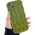thumbnail image 1 of for iPhone 13 Case Cute Wavy Edge Water Ripple Pattern Design Wave Curly Frame Shape Soft Flexible TPU Shockproof Full-Body Protective Phone Case Cover for Women Girls with iPhone 13 6.1", 1 of 6