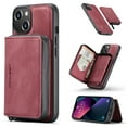 thumbnail image 1 of iPhone 13 Case,Dteck Magnetic Leather Detachable Wallet Functional Removable Case Shockproof Rubber Cards Holder Money Pocket Hybrid Kickstand Back Cover For Apple iPhone 13 6.1-inch,Red, 1 of 7