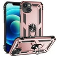thumbnail image 1 of For iPhone 13 Case ,Heavy Duty Shockproof Body Phone Cover Built in Metal Rotated Magnetic Ring Holder Kickstand,Dropproof,Dustproof,Anti-Scratch,Dual Layer Military-Grade Drop protection,Rosegold, 1 of 8