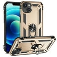 thumbnail image 1 of For iPhone 13 Case ,Heavy Duty Shockproof Body Phone Cover Built in Metal Rotated Magnetic Ring Holder Kickstand,Dropproof,Dustproof,Anti-Scratch,Dual Layer Military-Grade Drop protection,Gold, 1 of 8