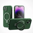 thumbnail image 1 of for iPhone 13 Case Liquid Silicone Magsafe Magnetic Stand with Screen Protector Full Protection Slim Shockproof Protective Case Cover 6.1 Inch - Alpine Green, 1 of 11