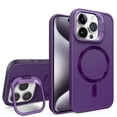 thumbnail image 1 of iPhone 13 Case Magnetic, Compatible with Magsafe & Car Mount Camera Lens Kickstand Drop Protection Shockproof Anti-Scratch Rugged Phone Case for Apple iPhone 13, Darkpurple, 1 of 8