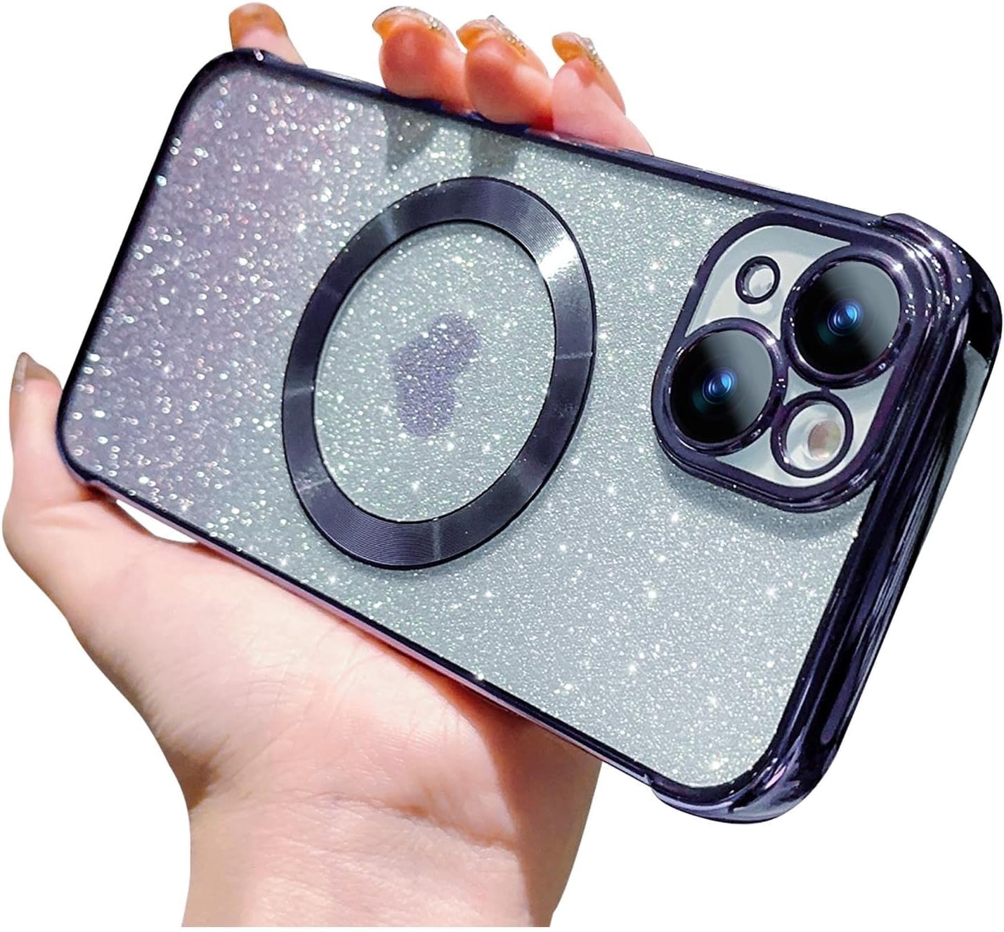 for iPhone 13 Case Magnetic Gradient Glitter [ Compatible with MagSafe ...