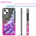 thumbnail image 1 of iPhone 13 Case, [Not Fit for iPhone 13 Mini/Pro/Pro Max], Liquid Floating Glitter Quicksand Bling with Spot Diamond Cover - Black/Pink, 1 of 5