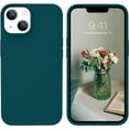 thumbnail image 1 of iPhone 13 Case,Phone Case iPhone 13,Slim Fit Liquid Silicone Soft Gel Rubber Lightweight Microfiber Lining Shockproof Anti-Scratch Protective Phone Cover for iPhone 13 6.1'' 2021, Forest Green, 1 of 17