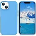 thumbnail image 1 of iPhone 13 Case,Phone Case for iPhone 13,Slim Fit Liquid Silicone Soft Gel Rubber Lightweight Microfiber Lining Shockproof Anti-Scratch Protective Phone Cover for iPhone 13 6.1'', Bright Blue, 1 of 17