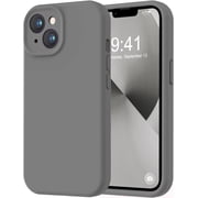 for iPhone 13 Case, Premium Silicone with [Camera Protection] [Soft Anti-Scratch Microfiber Lining] Shockproof Protective Phone Case for iPhone 13 Women Men Girls 6.1", Space Grey