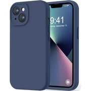 for iPhone 13 Case, Premium Silicone with [Camera Protection] [Soft Anti-Scratch Microfiber Lining] Shockproof Protective Phone Case for iPhone 13 Women Men Girls 6.1", Navy Blue
