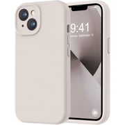 for iPhone 13 Case, Premium Silicone with [Camera Protection] [Soft Anti-Scratch Microfiber Lining] Shockproof Protective Phone Case for iPhone 13 Women Men Girls 6.1", Stone