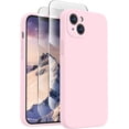 thumbnail image 1 of for iPhone 13 Case, Silicone Upgraded [Camera Protection] Phone Case with [2 Screen Protectors], Soft Anti-Scratch Microfiber Lining Inside, 6.1 inch, Chalk Pink, 1 of 11