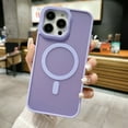 thumbnail image 1 of for iPhone 13 Case, Slim Magnetic MagSafe Cover Support Wireless Charging, Shockproof Protective Non-Yellowing Anti-Scratch Translucent Matte Phone Case for iPhone 13, Lightpurple, 1 of 9