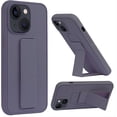 thumbnail image 1 of for iPhone 13 Case with Stand, Multi-Functional  Vertical & Horizontal Kickstand Case for iPhone 13 6.1", Cute Slim Silicone Wrist Strap Grip Protective Case iPhone 13, Dark Purple, 1 of 12