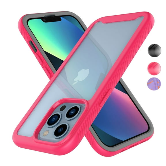 iPhone 13 Case, Takfox 6.1" iPhone 13 Phone Case Shock Absorbing, Rugged Shockproof Crystal Clear Hard Case Full Body Protective Sturdy Cover TPU Shell Bumper Case for iPhone 13,Rose