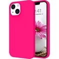 thumbnail image 1 of iPhone 13 Case, iPhone 13 Phone Case Liquid Silicone Soft Gel Rubber Slim Fit Cover with Microfiber Lining Shockproof Protective Phone Cases for iPhone 13 6.1 inch, Hot Pink, 1 of 15