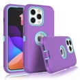 thumbnail image 1 of iPhone 13 Cases, 3 in 1 Sturdy Phone Case for Apple iPhone 13 6.1",Takfox Full-Body Shockproof Drop Protection Hybrid Bumper Rugged Rubber Cover Defend Matte Armor Phone Case -Purple, 1 of 6