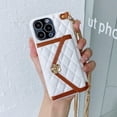 thumbnail image 1 of for iPhone 13 Crossbody Wallet Case, with Stylish Exquisite Detachable Chain Strap for Women Girls, PU Leather Credit Card Cash Pocket Protective Handbag Purse Cover for iPhone 13,White, 1 of 7