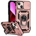 thumbnail image 1 of iPhone 13 Kickstand Armor Case with Slide Camera Lens Protection Cover Built-in 360° Rotate Ring Holder Stand Magnetic Military Shockproof Phone Cover Case for iPhone 13,
Rosegold, 1 of 8