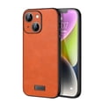 thumbnail image 1 of for iPhone 13 Leather Case Wireless Charging, Slim Luxury Classic PU Non-Slip Grip Rugged Bumper Shockproof Full Body Protective Cover Men Women Phone Cases for iPhone 13, Orange, 1 of 8