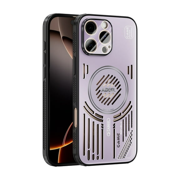 for iPhone 13 Magnetic Case with Camera Lens Protector, Heat Dissipation Cover with Magnetic Ring & Wireless Charging, Breathable Shockproof Hybrid Case for iPhone 13, Purple