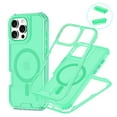 thumbnail image 1 of for iPhone 13 Magnetic Case [Support Wireless Charging] Translucent Candy Color Phone Case Slim Shockproof Triple-Layers Rugged Protective Cover for iPhone 13, Mint, 1 of 14