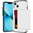 thumbnail image 1 of for iPhone 13 Mini Case with Card Holder,for iPhone 13 Mini Wallet Case Anti-Scratch Dual Layer Hidden Pocket Phone Case Shockproof Cover Compatible with for iPhone 13 Mini 5G-White, 1 of 12