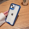 thumbnail image 1 of for iPhone 13 Mini Case, Support Wireless Charging, Crystal Clear Case Protective Shockproof Bumpers, Not Yellowing Slim Cover for Men Women Hybrid 2 in 1 Military Drop Protection Case,Darkblue, 1 of 9