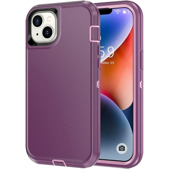 Entronix Heavy Duty Case Compatible with iPhone 13 Mini, Shockproof Hard Cover, Purple