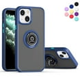 thumbnail image 1 of iPhone 13 Mini Ring Standing Case Rotate Ring Stand, Armor Style, Impact-Resistant, Shock Absorbing (Navy), 1 of 4