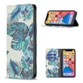 thumbnail image 1 of iPhone 13 Mini Wallet Case PU Leather Folio Flip Stand, Allytech Magnetic Credit Card Holder Protective Anti-Scratch TPU Bumper Skin Cover for iPhone 13 Mini 5.4" 2021, Banana Leaf, 1 of 4