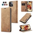 thumbnail image 1 of for iPhone 13 Mini Wallet Case with [RFID Blocking] Retro Premium PU Leather Flip Folio Strong Magnetic Closure, Kickstand, Card Slots, Flip Book Style Cover For Apple iPhone 13 Mini,
Brown, 1 of 11