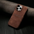 thumbnail image 1 of for iPhone 13 PU Leather Back Case, Retro Skin Friendly Classic Card Slot Ultra Slim Shockproof Business Phone Cover for Men Women for iPhone 13, Brown, 1 of 8