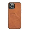 thumbnail image 1 of for iPhone 13 Phone Case, Card Slots Wallet Case, Shockproof Retro PU Leather Skin Hidden Card Slots Anti-fall Rugged Ultra Slim Thin Fit Phone Cover Case for iPhone 13,Brown, 1 of 7