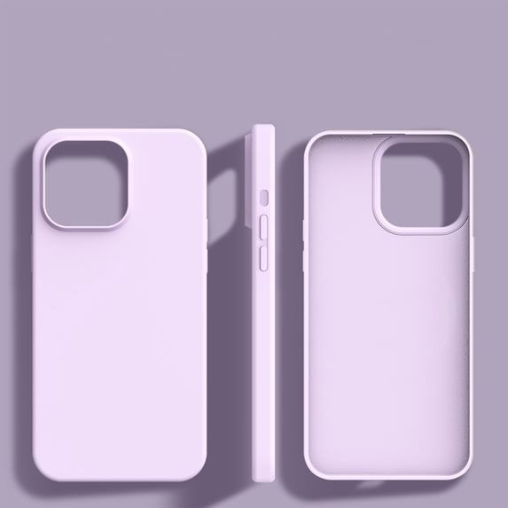 for iPhone 13 Phone Case Liquid Silicone,Minimalist Thin Slim Soft Rubber Gel TPU Plain Simple Cover for Women Girl Cute, Matte Solid Color Shockproof Cover For iPhone 13,Purple