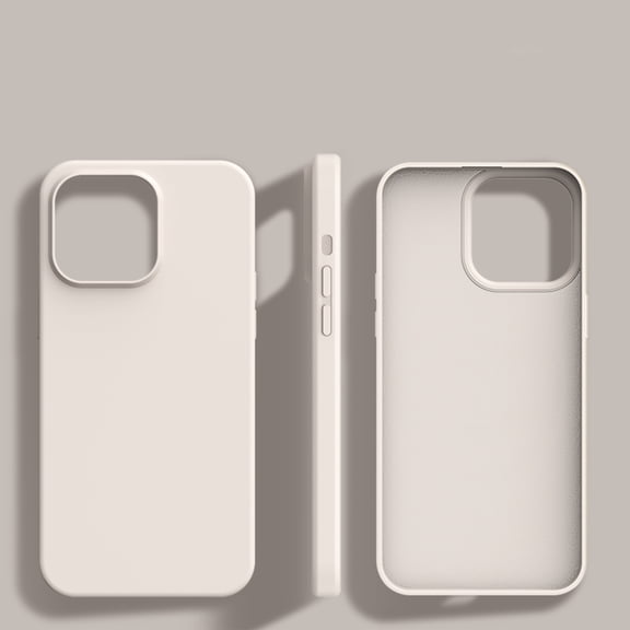 for iPhone 13 Phone Case Liquid Silicone,Minimalist Thin Slim Soft Rubber Gel TPU Plain Simple Cover for Women Girl Cute, Matte Solid Color Shockproof Cover For iPhone 13,White