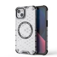 thumbnail image 1 of for iPhone 13 Phone Case, Magnetic Case [Compatible with Mag Safe] Translucent Honeycomb Pattern Slim Shockproof Anti-fall Anti-Fingerprint Protective Cover for iPhone 13,White, 1 of 1