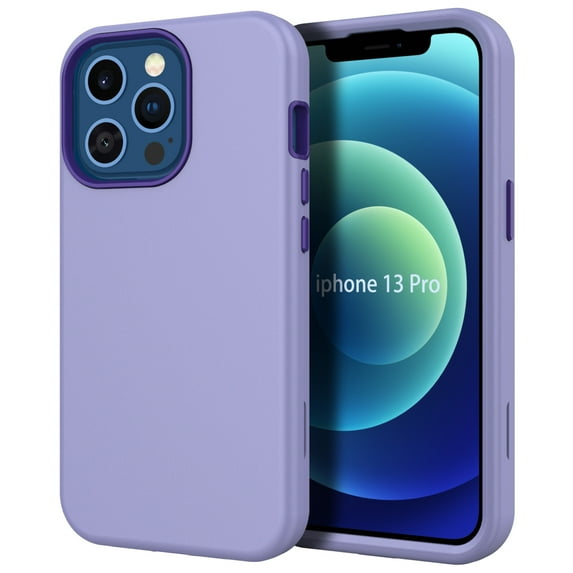 iPhone 13 Pro 6.1 inch Case,Rugged Lightweight Hybrid Slim Shockproof Hard Protective Cover,Light Purple