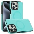 thumbnail image 1 of for iPhone 13 Pro Back Case, Litchi Texture PU Leather Phone Cover with TPU Frame Ultra-Stylish Magsafe Compatible and Shockproof Drop Protection Case Cover for iPhone 13 Pro,Green, 1 of 7