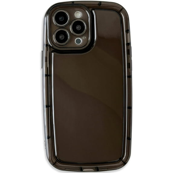 for iPhone 13 Pro Case 6.1"(Not fit 13)[10ft Drop Protection] Cute Clear Bright Colors Soap Design with Ultra Thick Edge Protection Soft Puff Phone Case(for iPhone 13 Pro, Black)