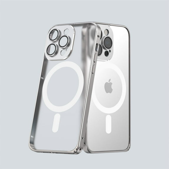 iPhone 13 Pro Case 6.1 inch, Allytech Compatible with MagSafe Charging Anti-Yellow Magnetic Phone Clear Matte Case Camera Lens Protector Case for Apple iPhone 13 Pro 2021, Silver