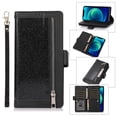thumbnail image 1 of iPhone 13 Pro Case, Allytech [9 Card Holders] Bling Glitter PU Leather Flip Stand Wallet Case with Money/Cash Pocket Full Protection Sparkly Hand Strap Purse Case for iPhone 13 Pro (2021 6.1"), Black, 1 of 1