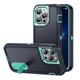 thumbnail image 1 of iPhone 13 Pro Case with Built-in Metal Kickstand, Dteck 3-Layer Full Body Protection [Without Screen Protector] Rugged Heavy Duty Durable Cover Case for Apple iPhone 13 Pro, Blue+Mint, 1 of 8