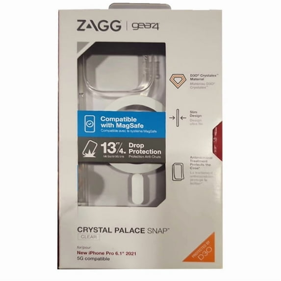 iPhone 13 Pro Case CLEAR ZAGG Crystal Palace Snap for MagSafe New Pro 6.1" 2021