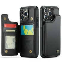 for iPhone 13 Pro Case with Card Holder, Wallet Case for Women Men with RFID Blocking, Durable Leather Kickstand Magnetic Clasp Shockproof Phone Case for iPhone 13 Pro