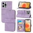 thumbnail image 1 of iPhone 13 Pro Case,[Flower Knurling] PU Folio Flip Wallet Magnetic Case Leather Protective Stand Cover with Wrist Strap for iPhone 13 Pro with Card Slots for Women Men,Lightpurple, 1 of 9