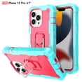 thumbnail image 1 of iPhone 13 Pro Case - Heavy Duty Hybrid Rugged Dual Layer Protective Shockproof Kickstand Cover with Ring Holder for Apple iPhone 13 Pro, E, 1 of 7