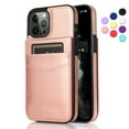 thumbnail image 1 of iPhone 13 Pro Case, Leather Wallet Case iPhone 13 Pro 6.1", PU Leather Case, Built in Stand Wallet Credit Card Holder Case 5 Card Slots Case For Apple iPhone 13 Pro, Pink, 1 of 11