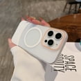 thumbnail image 1 of for iPhone 13 Pro Case Magnetic Phone Case Compatible with MagSafe, Soft TPU Bumper Hard Translucent Matte Back Slim Fit Shockproof Protective Case Cover for Men Women Girls - White, 1 of 9