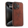 thumbnail image 1 of For iPhone 13 Pro Case Plain Butterfly Pattern  with Camera Lens Protection Shockproof Soft Protective Synthetic Leather Slim Phone Case Cover for iPhone 13 Pro Case 6.1 Inch, Brown, 1 of 10